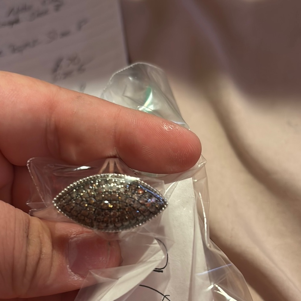 Silver and Gold Rhinestone Ring